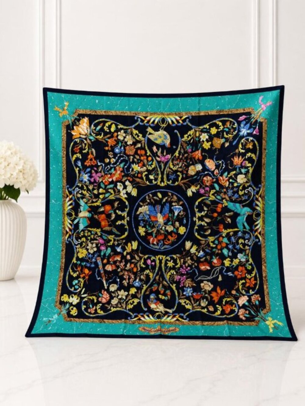 Authentic Hermès Pierres d’Orient Silk Carré 90 Scarf